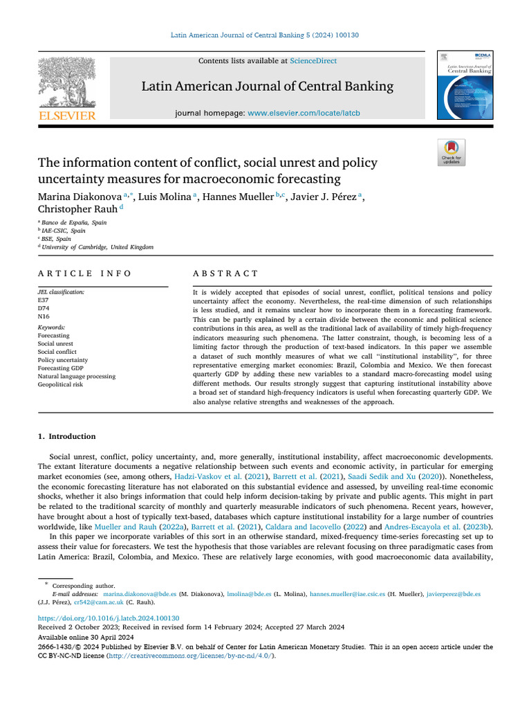 Forecasting GDP with Institutional Instability | PDF | Ordinary Least ...