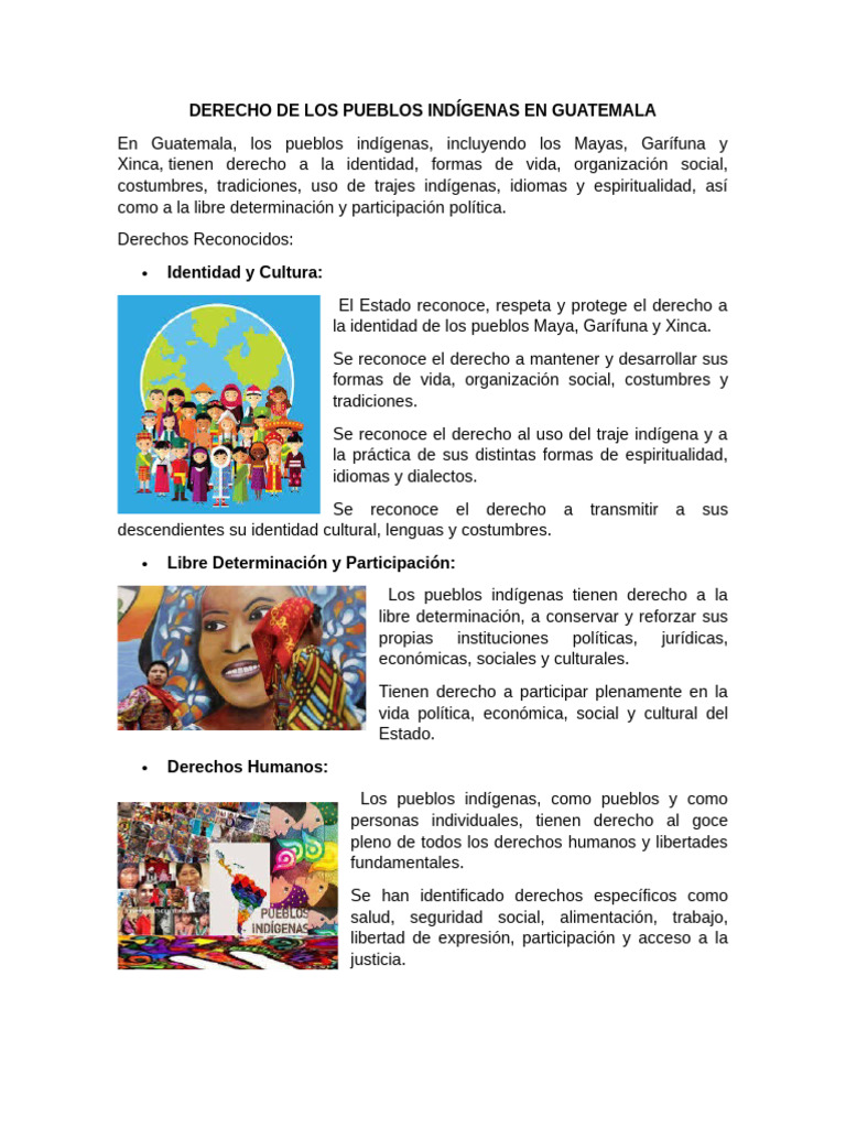 Derechos de los Pueblos Indígenas en Guatemala | PDF | Gente indígena ...