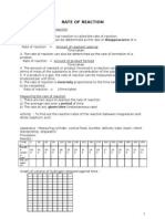 Module Form 5 .Rate of Reaction