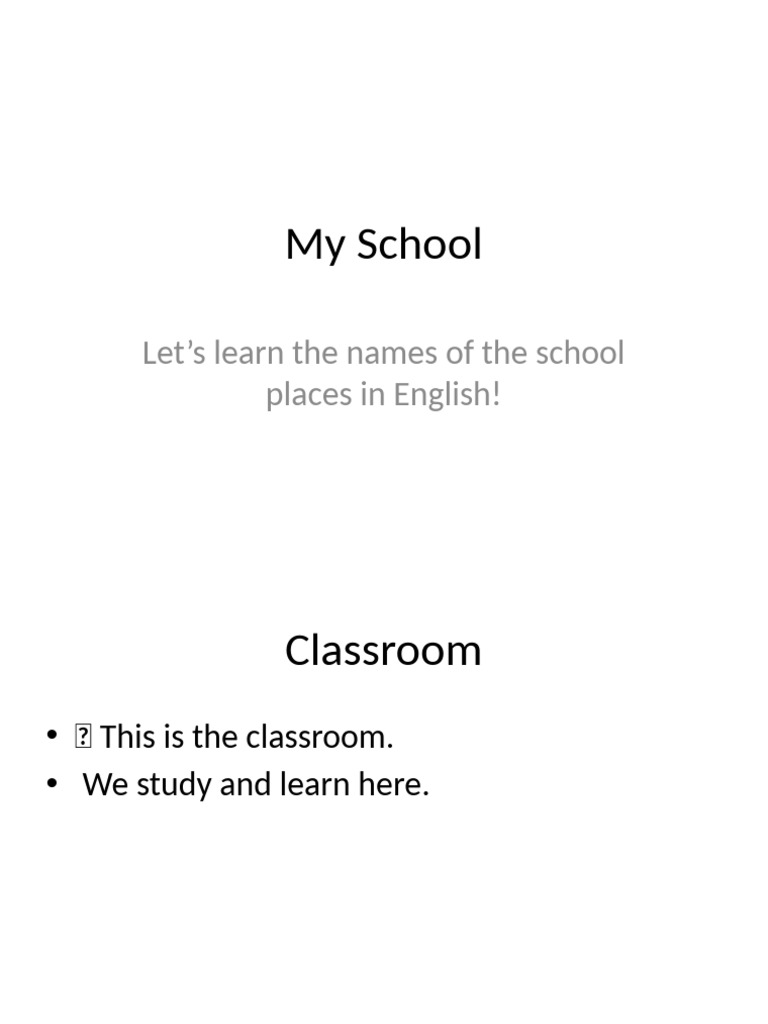 My School Presentation Pdf
