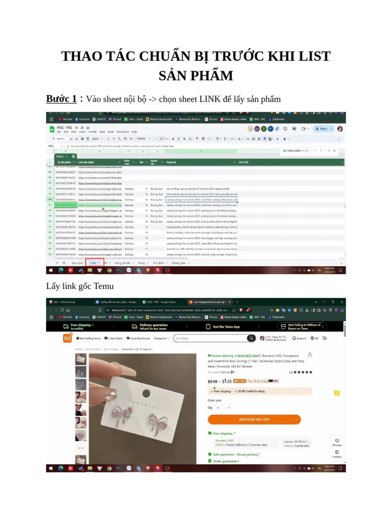Hướng Dẫn Up List Amazon | PDF