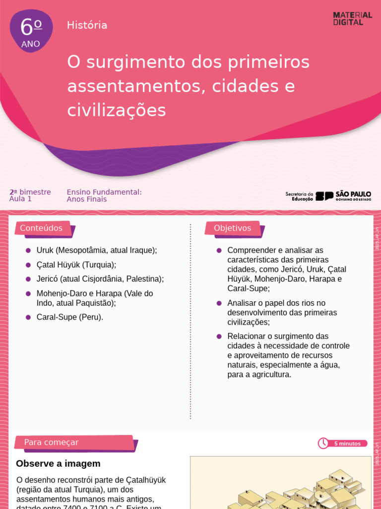 Primeiros Assentamentos e Civilizações | PDF | Mesopotâmia | Agricultura