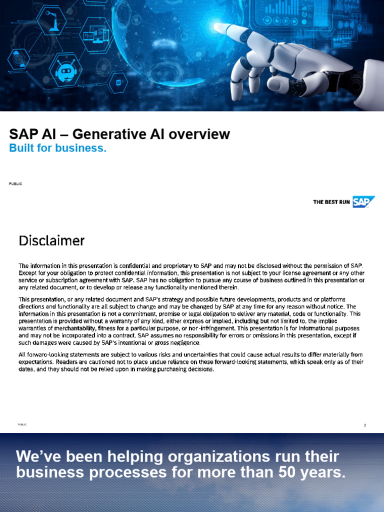 SAP Business AI - Generative AI Summary Public | PDF | Artificial ...
