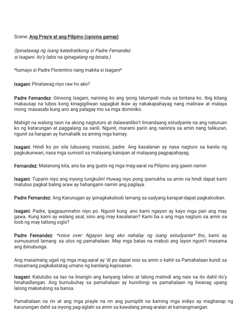 El Filibusterismo Final Script | PDF