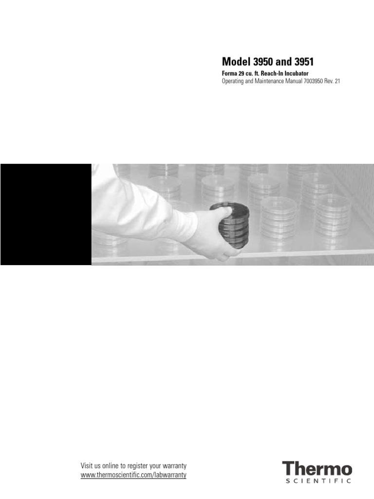 3950/3951 Reach-In Incubator Manual | PDF | Carbon Dioxide | Purified Water