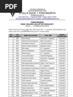 Pengumuman PDB SMA Stella Duce 1 Yogyakarta Reguler I TA 2012/2013