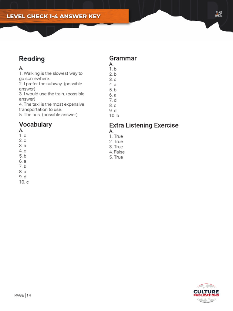 Answer Key | PDF