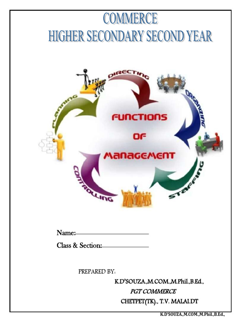 12th Grade Commerce Management Guide | PDF | Financial Markets ...