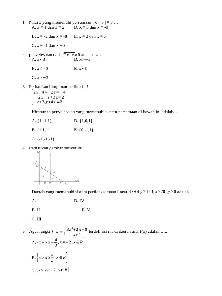 Soal Matematika dan Penyelesaiannya | PDF
