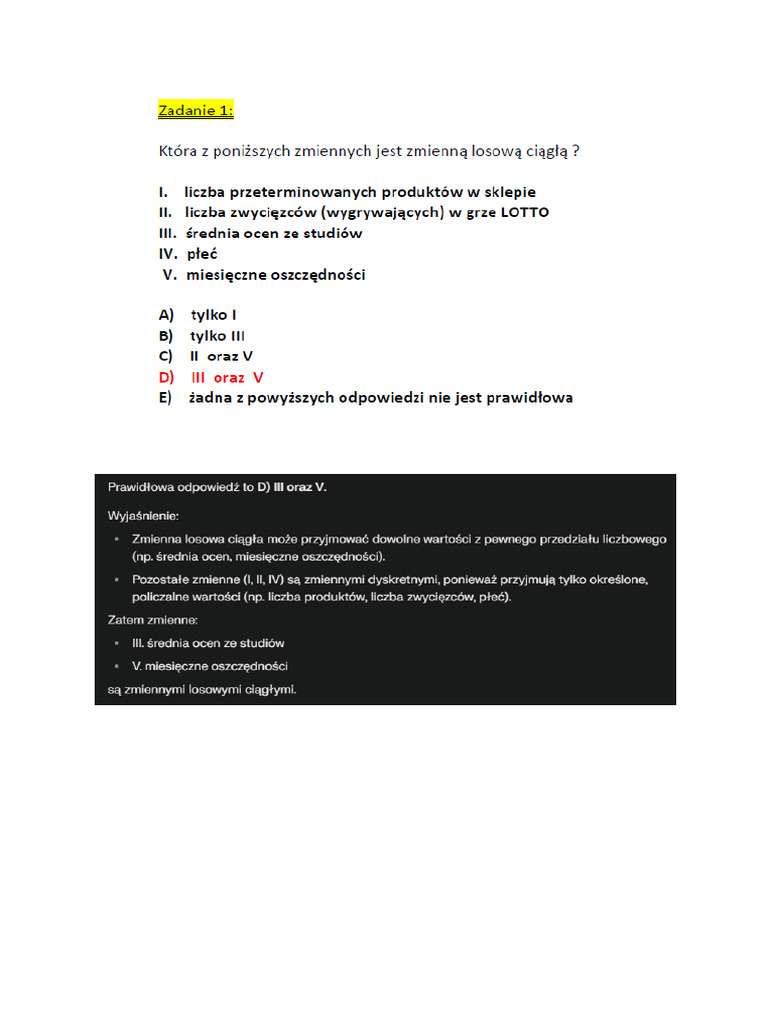 Przykladowy Kolos | PDF