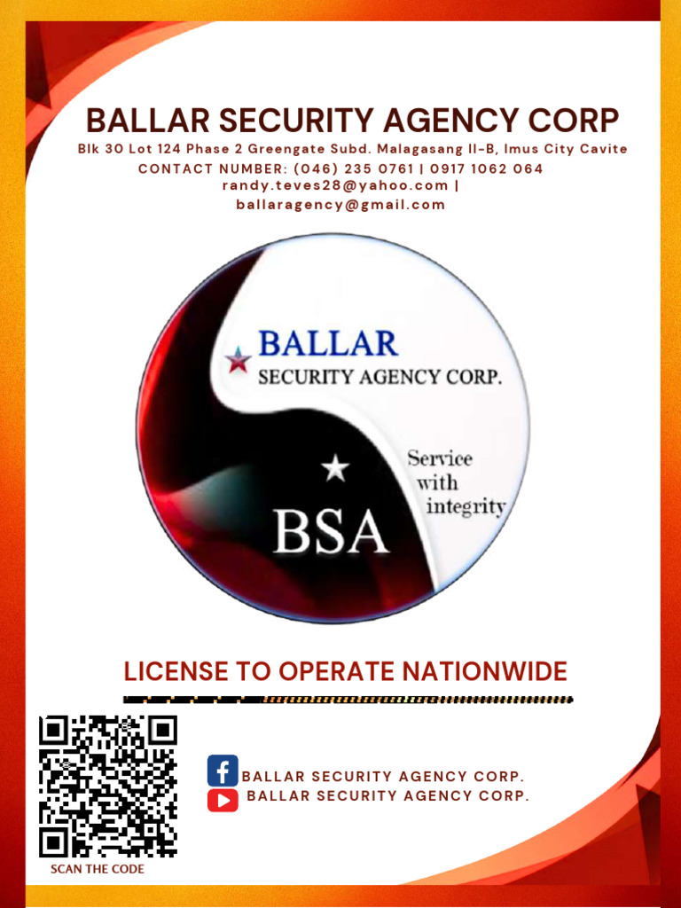 Ballar Security Agency: Trusted Solutions | PDF | Security Guard ...