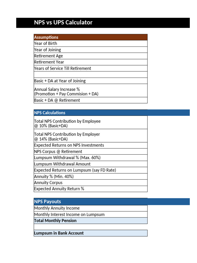 NPS vs UPS: Comprehensive Comparison | PDF