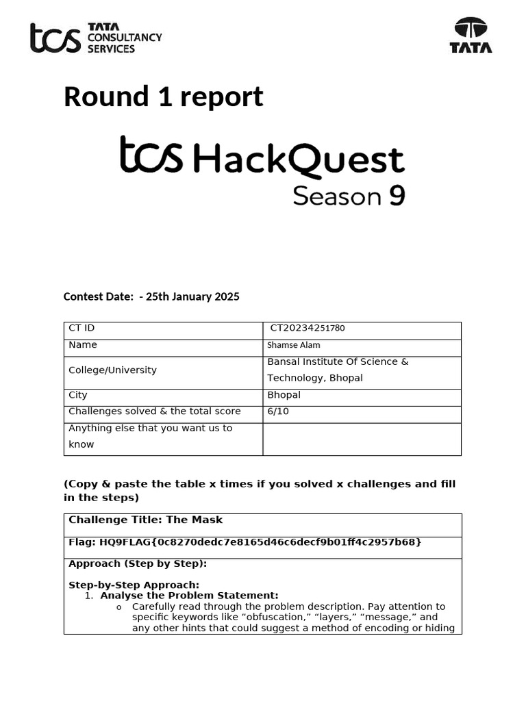 Shakuni Trap in HackQuest 2025 | PDF | Debugging | World Wide Web