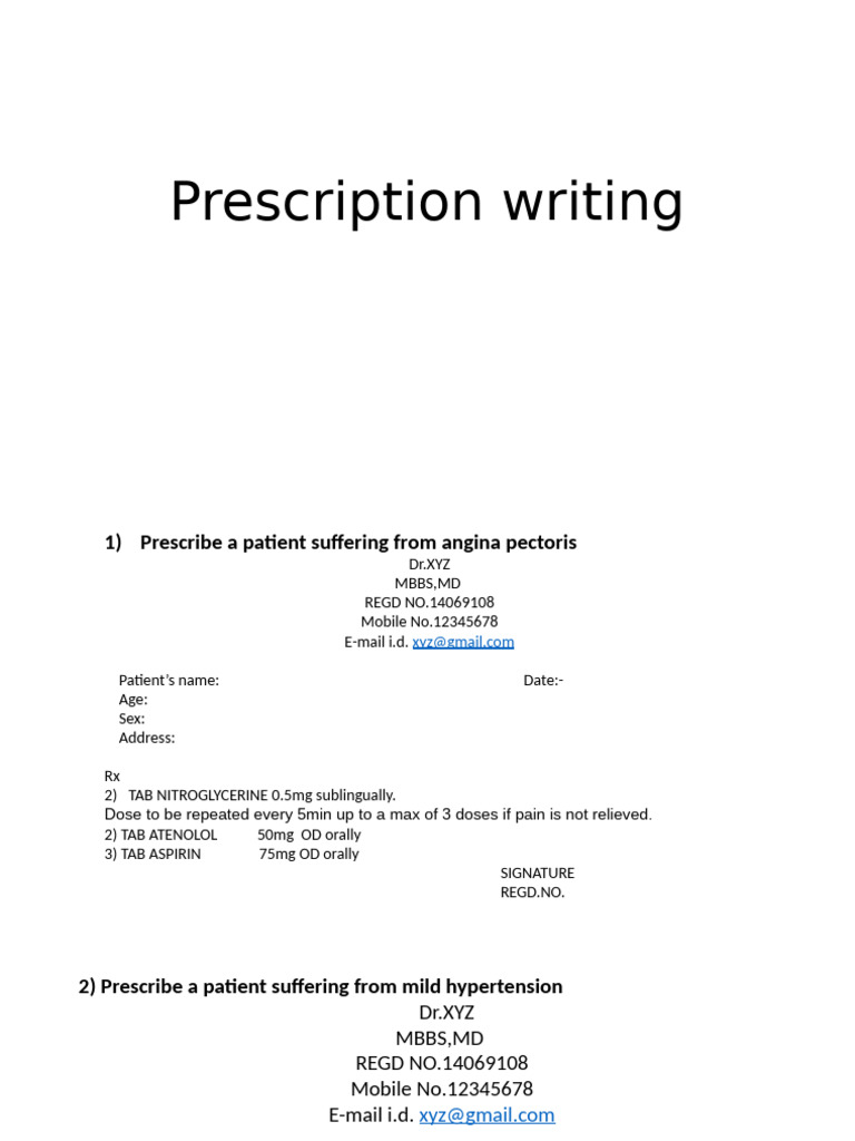 Comprehensive Prescription Guide | PDF | Medicine | Medical Treatments