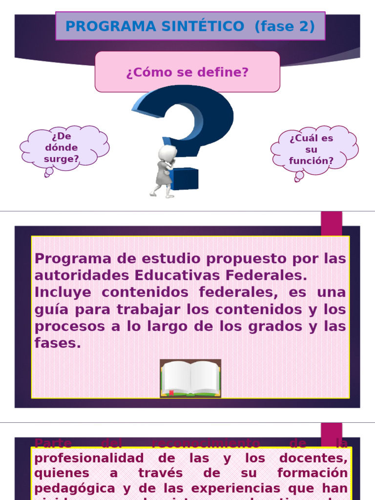 Programa Sintético Fase 2 Educación | PDF | Educación de la primera ...