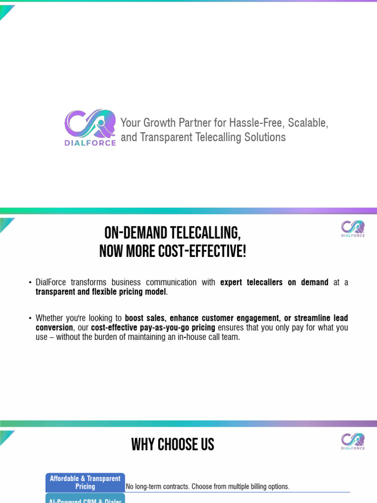 Cost-Effective Telecalling Solutions | PDF | Customer Relationship ...
