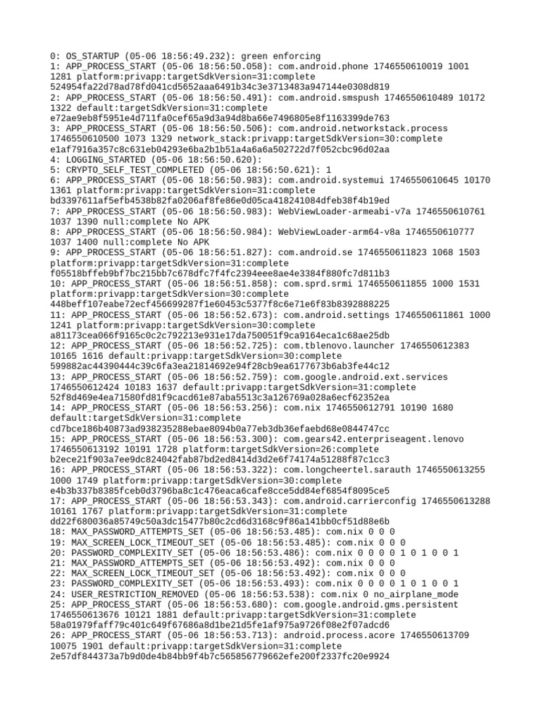 App Process Start Log Analysis | PDF