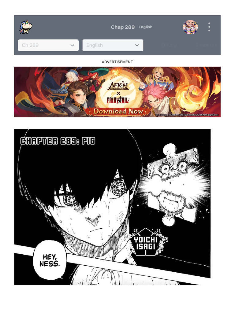 Blue Lock Chapter 289 Discussion | PDF