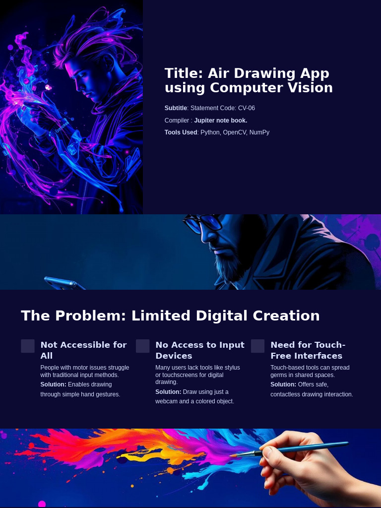Air Drawing App: Gesture-Based Creation | PDF | Touchscreen | Computing
