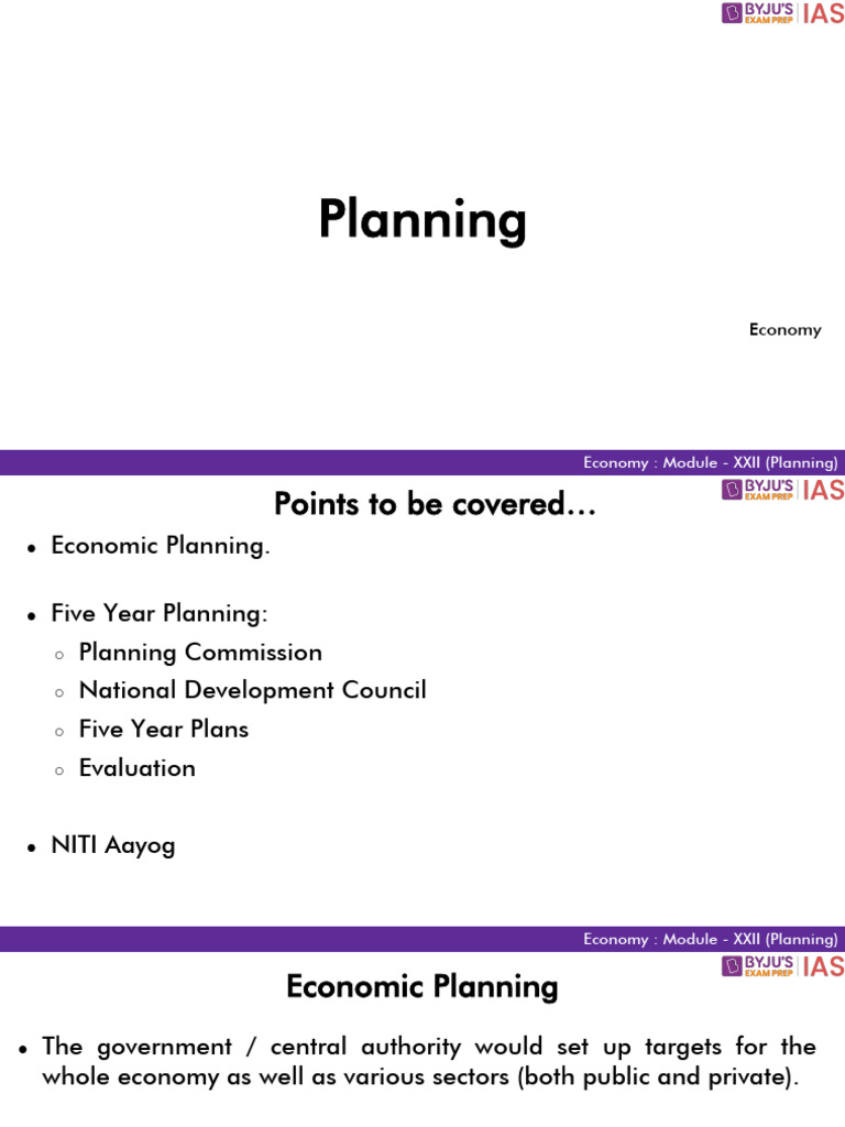 Economic Planning in India: Overview | PDF | Economic Growth | Economies