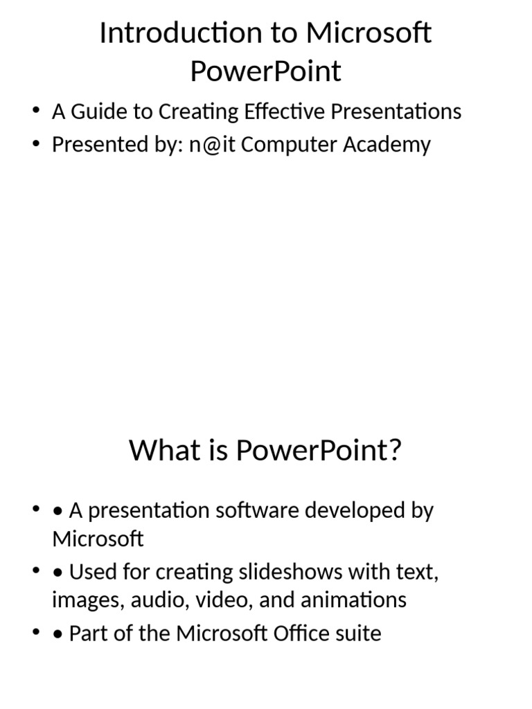Microsoft PowerPoint Presentation Guide | PDF