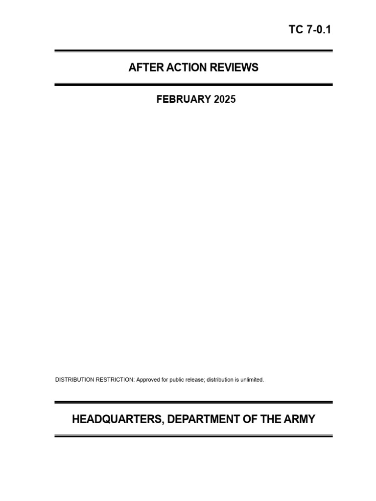 After Action Reviews Guide for Army Leaders | PDF | Sergeant | Platoon