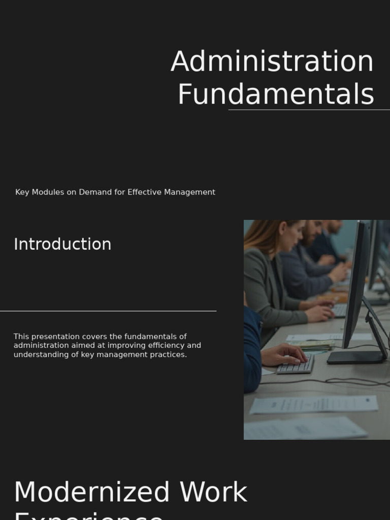 Administration Fundamentals | PDF | Business Process | Team Building