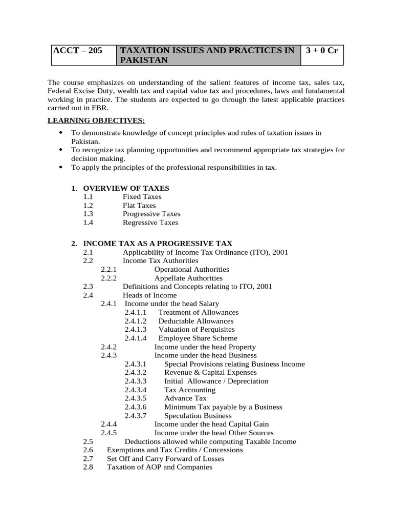 Taxation Practices in Pakistan | PDF | Taxes | Income Tax
