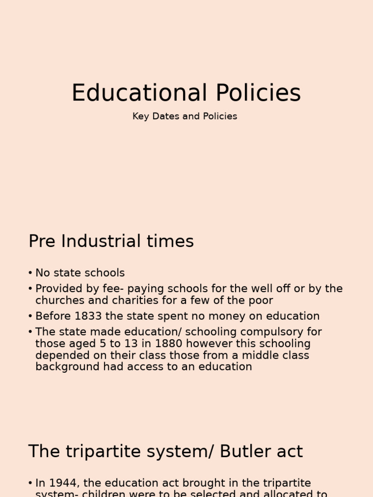 Overview of Educational Policies in England | PDF | Meritocracy ...
