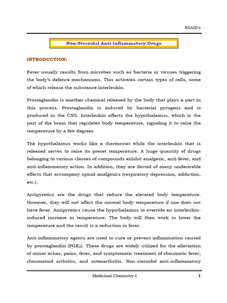 Nsaids New | PDF | Nonsteroidal Anti Inflammatory Drug | Aspirin