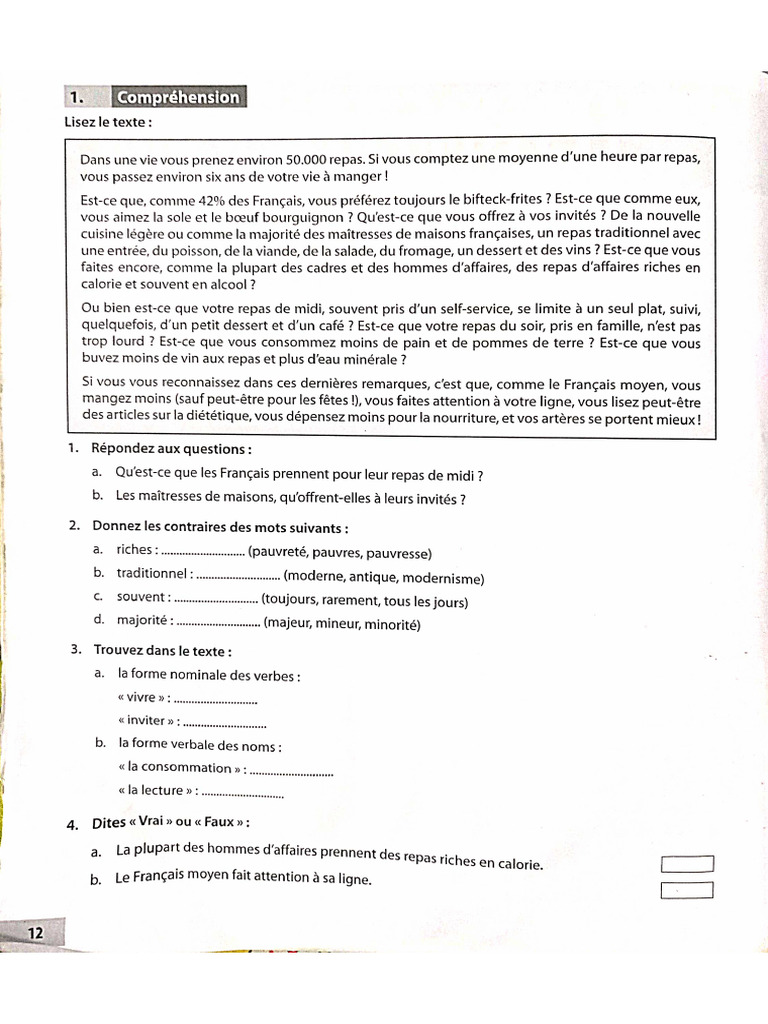 Class 10 Comprehensions | PDF