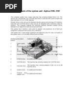 Identifying Parts of The System Unit - Aptiva 2196, 2197