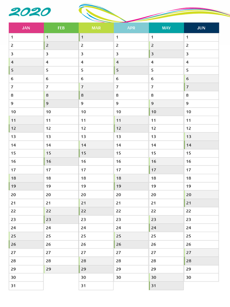 Monthly Calendar Overview | PDF