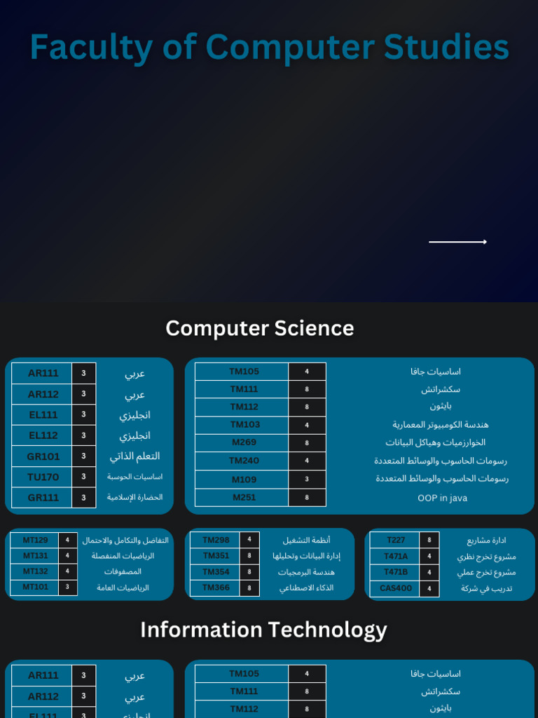 CS Program Subjects Details | PDF