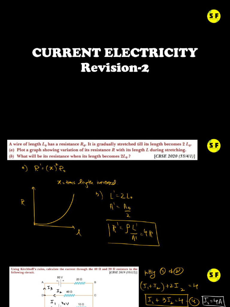 Current Electricity Revision Part 2 Pdf