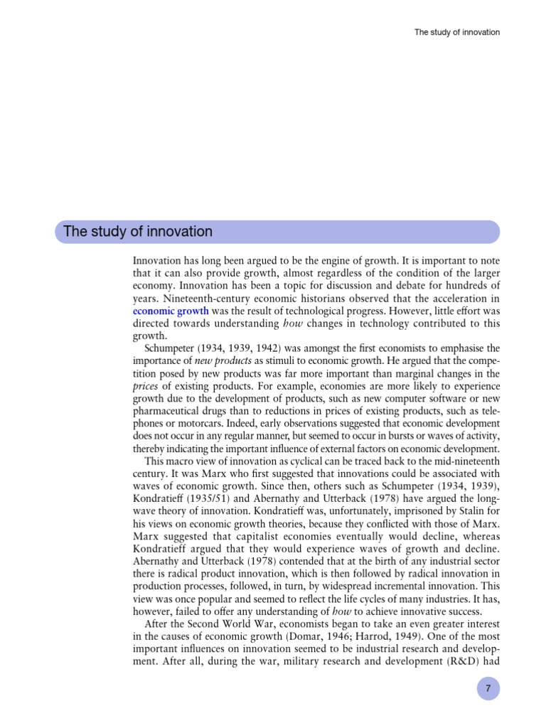 Understanding Innovation Management | PDF | Innovation | Economics
