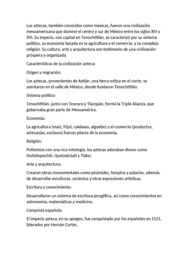Los Aztecas Pdf