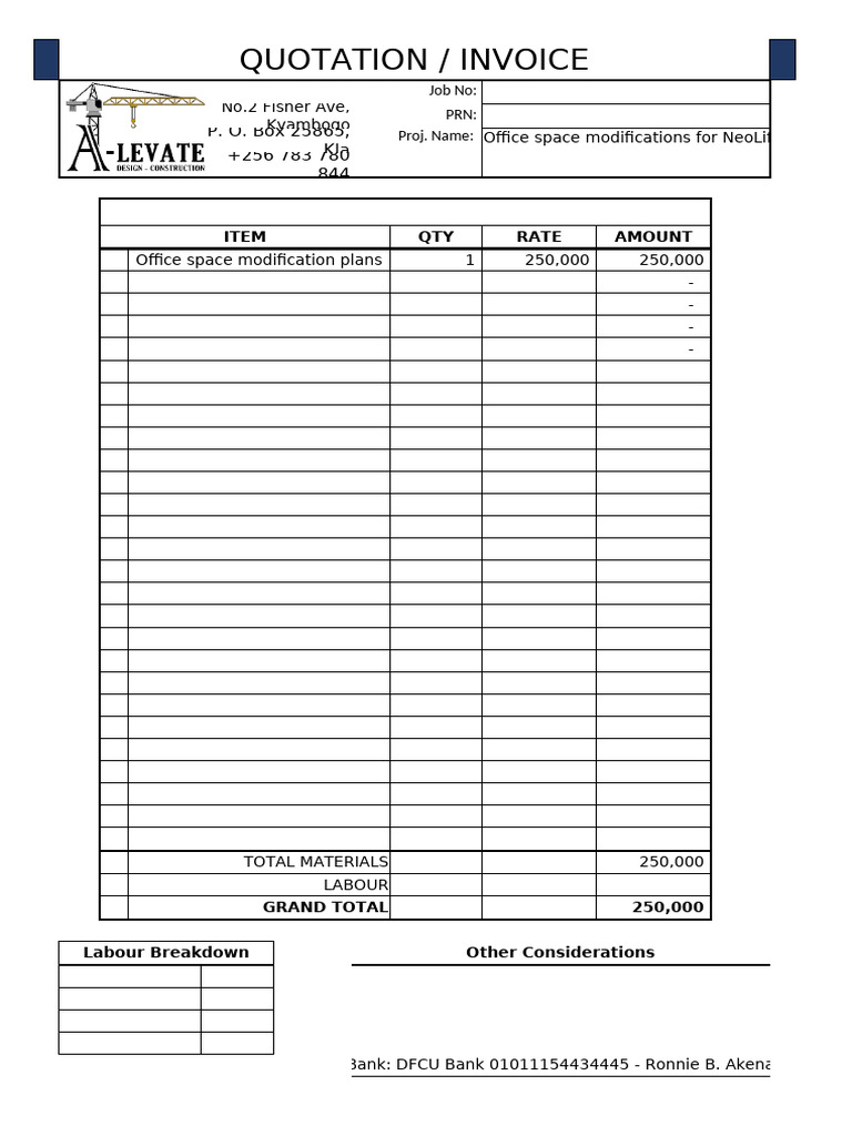 Invoice - Quotation | PDF