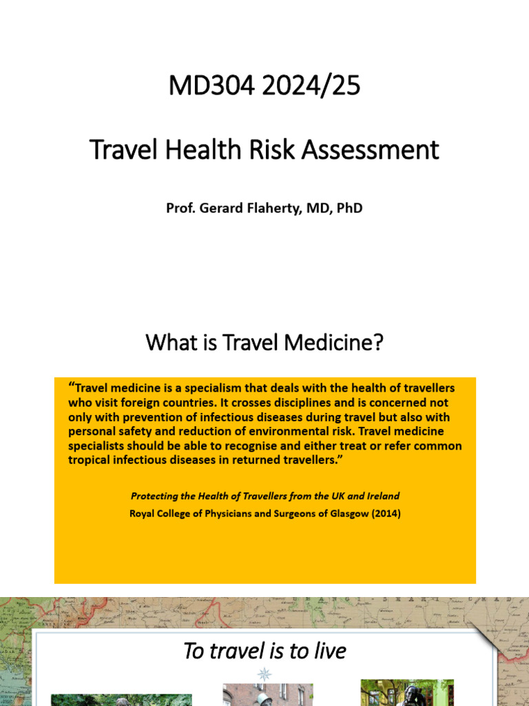 Travel Health Risk Assessment GF-1 | PDF | Infection | Malaria
