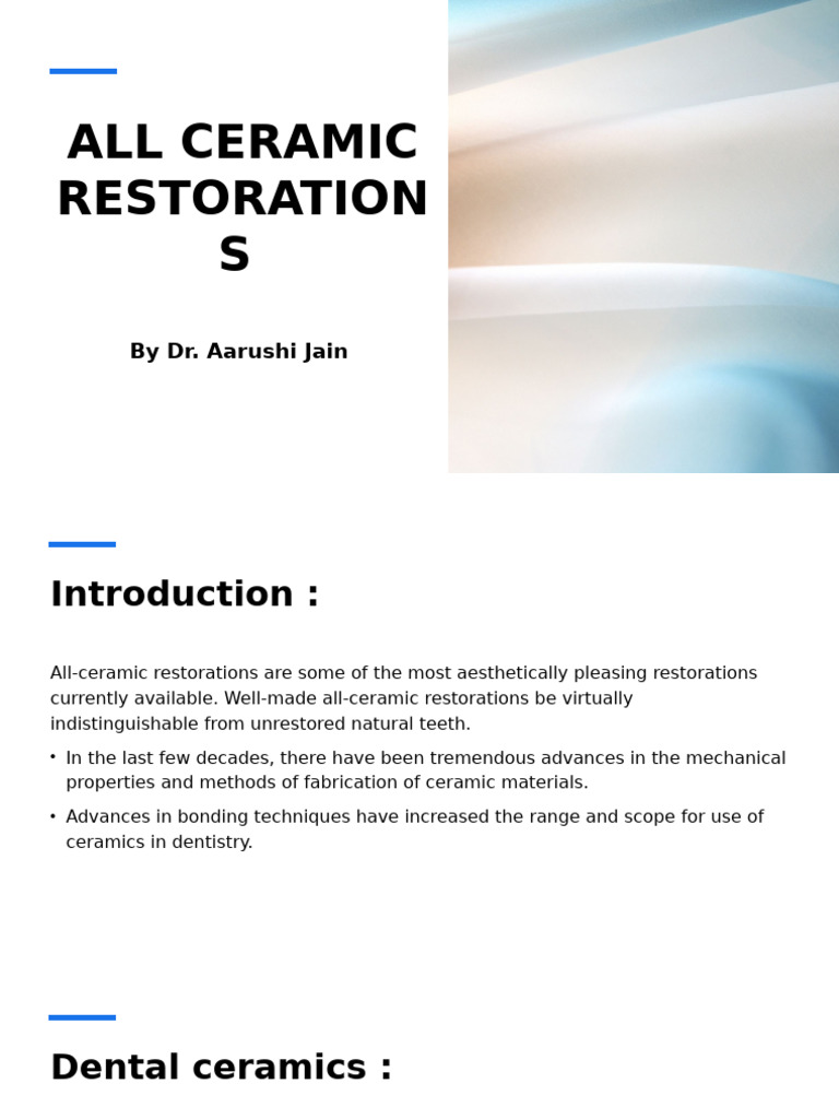 Cermaic Restorations | PDF | Ceramics | Aluminium