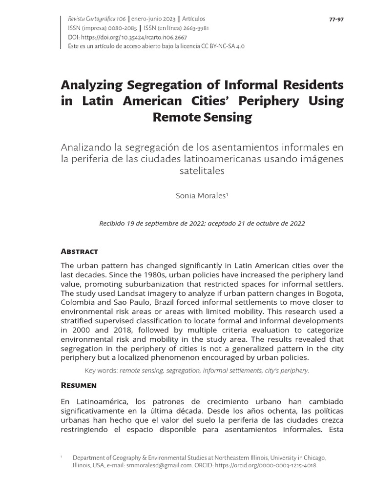 Analyzing Segregation of Informal Residents | PDF | Urban Sprawl ...