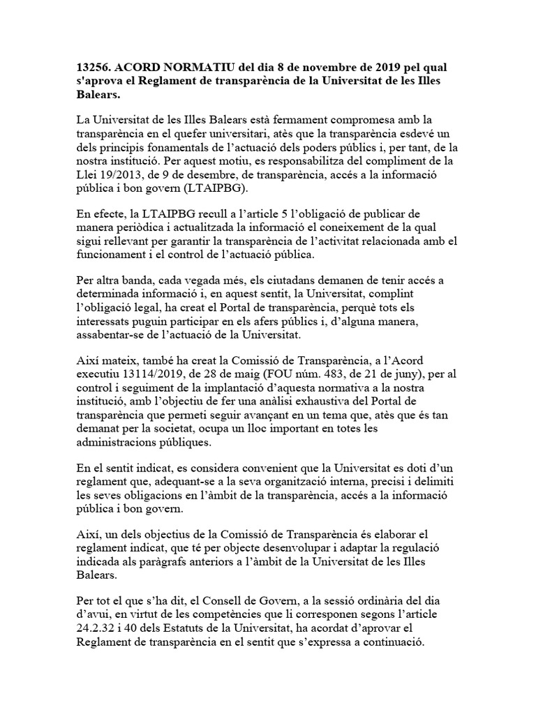 Acord Normatiu 13256 | PDF