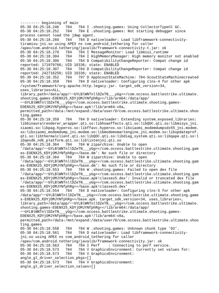 Debugging Issues in Shooting Games App | PDF | Mobile Linux | Operating ...