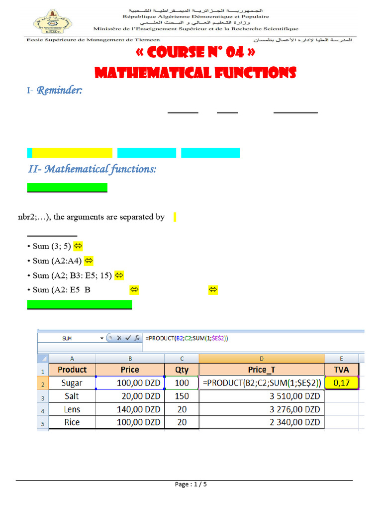 Course 4 Math Functions | PDF | Logarithm | Function (Mathematics)