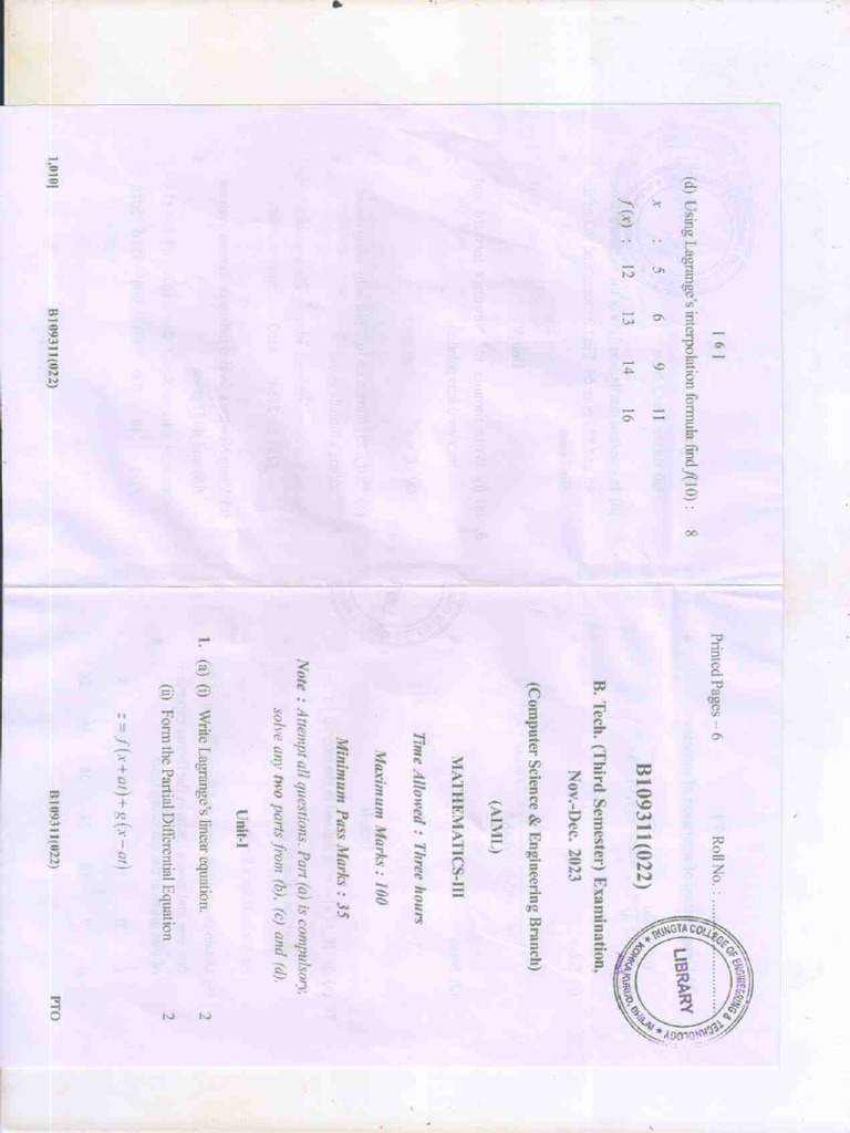 Mathematics III | PDF