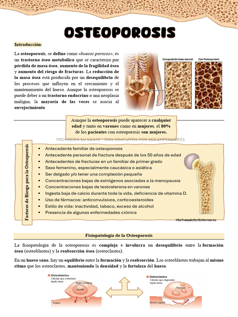 Factores y Tratamientos de Osteoporosis | PDF | Osteoporosis | Hueso