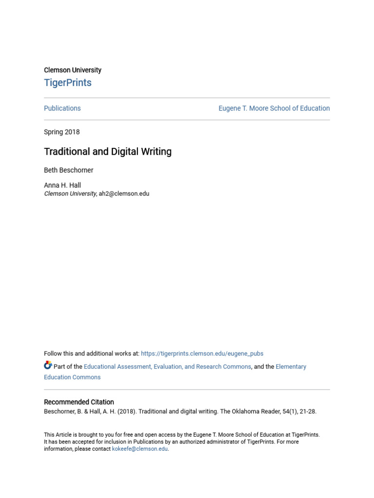 Enhancing Writing: Traditional & Digital Methods | PDF | Narrative ...