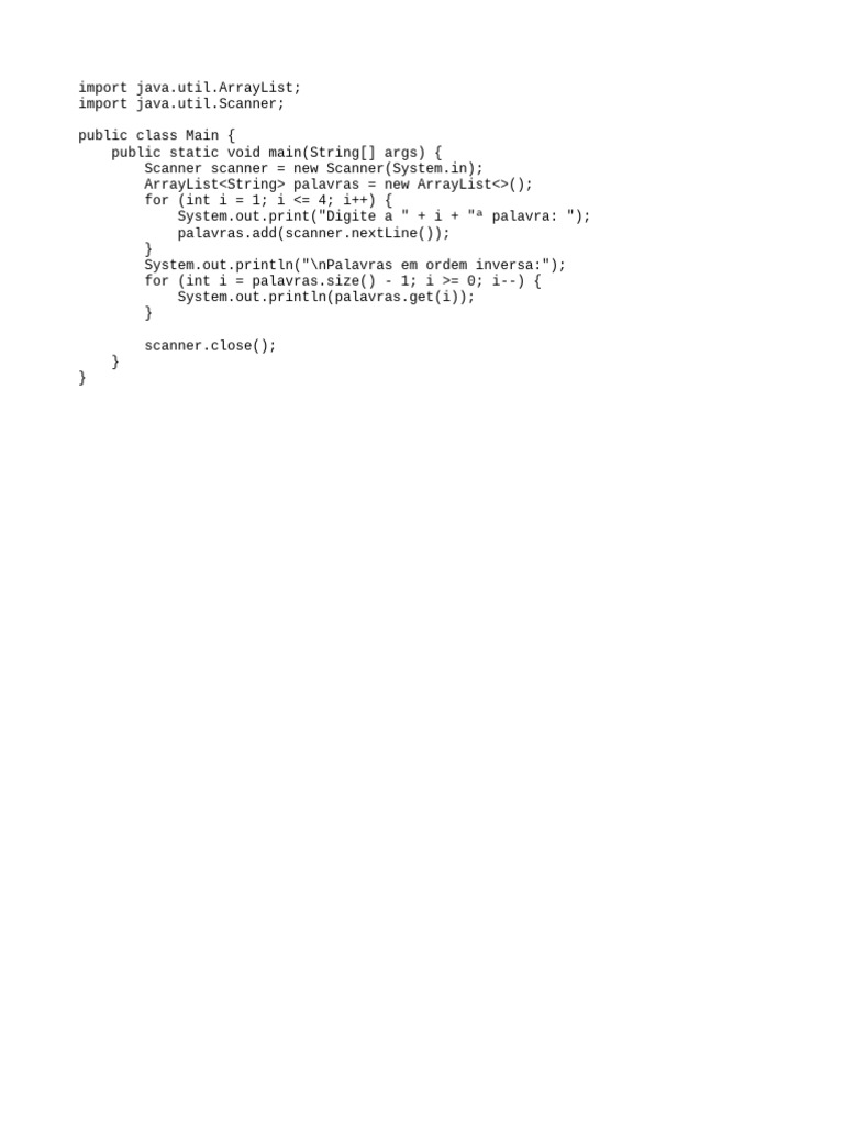 Reverse Word Input in Java | PDF