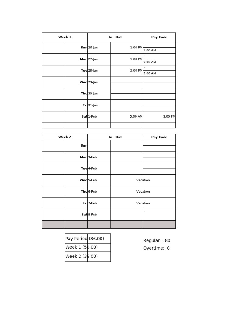Weekly Work Hours and Pay Summary | PDF | Working Time | Labor Relations