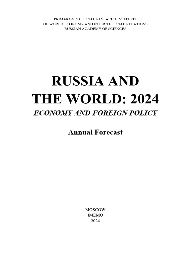 Russia's 2024 Economy & Foreign Policy Forecast | PDF
